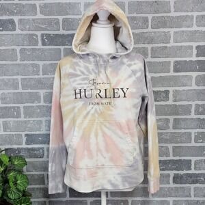 Hurley‎ Born From Water Tie Dye Hoodie Women's Small Pastel Spiral Pullover